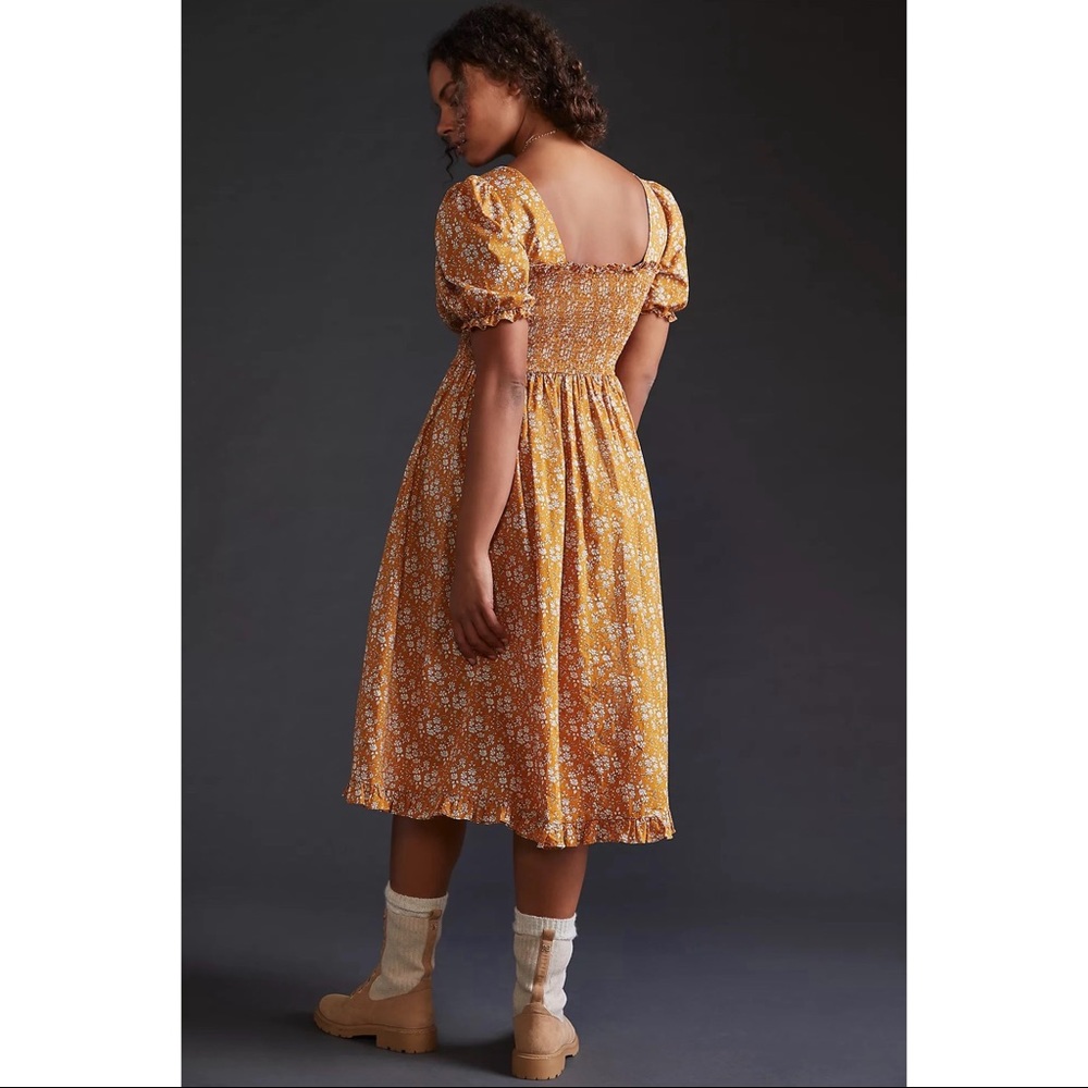 Anthropologie Smocked Midi Dress Size Petite XL NWT - Picture 8 of 15